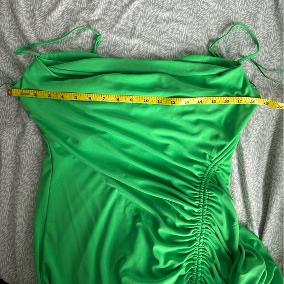 Zara gathered midi dress - green - Picture 6 of 8